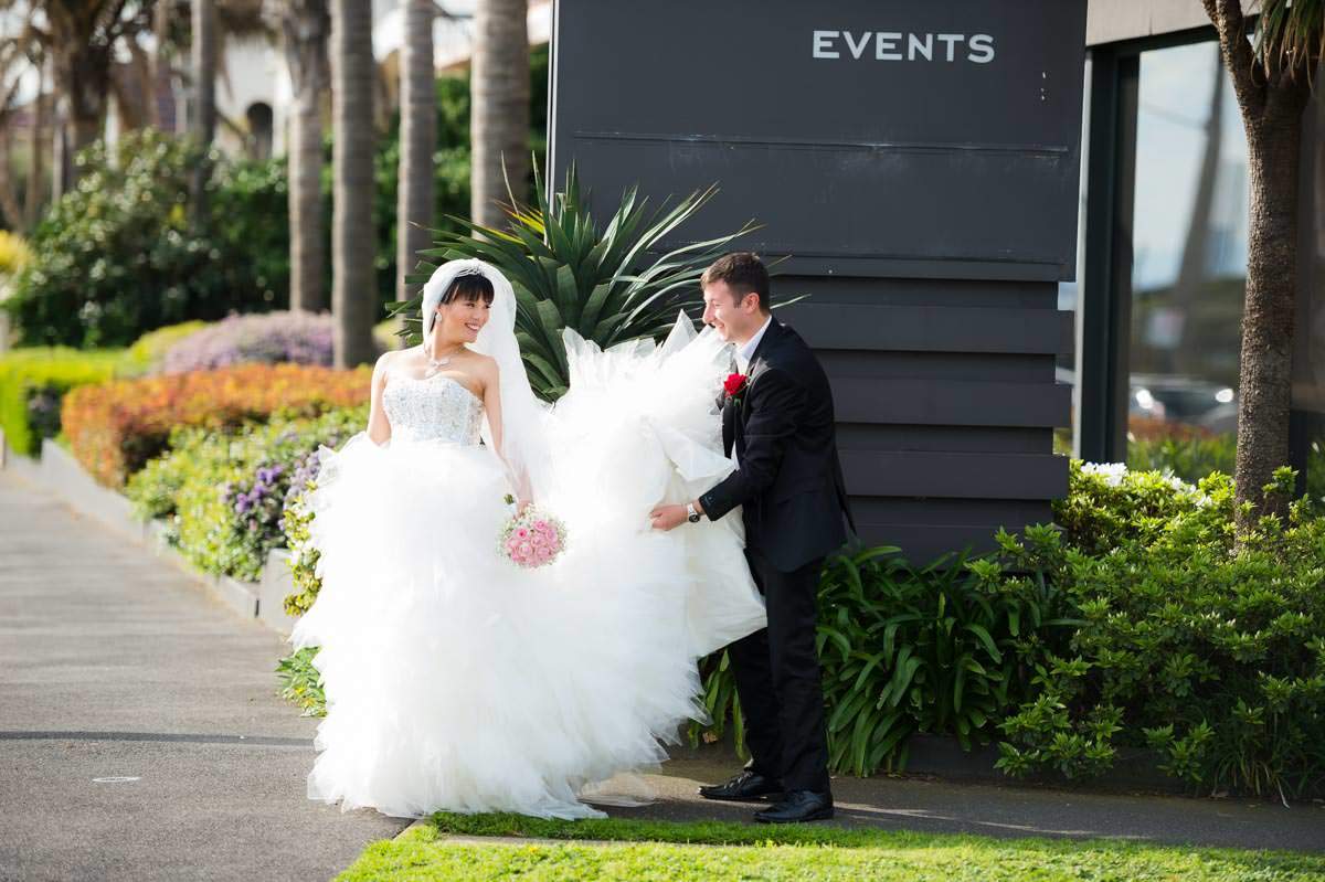 Wedding dress at The Brighton Savoy