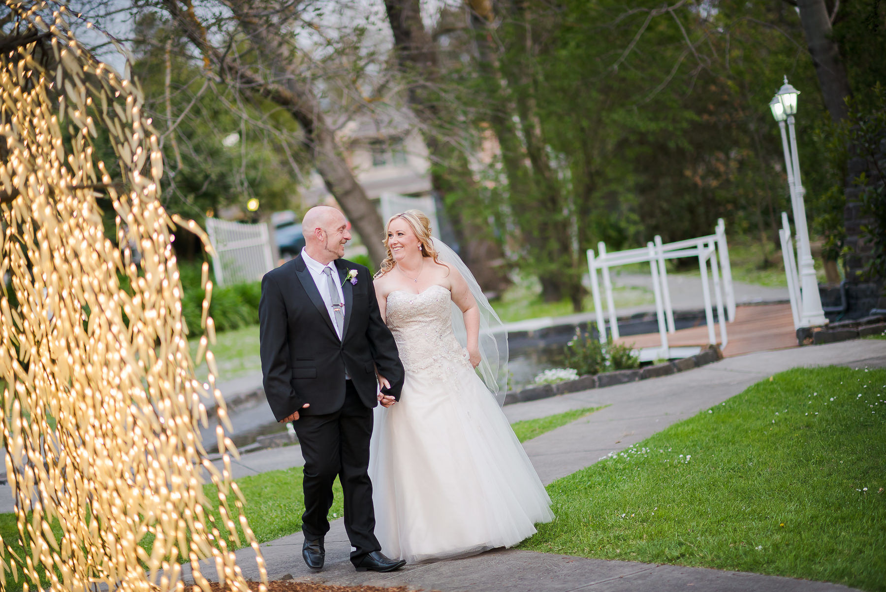 Wedding couple at Bram Leigh