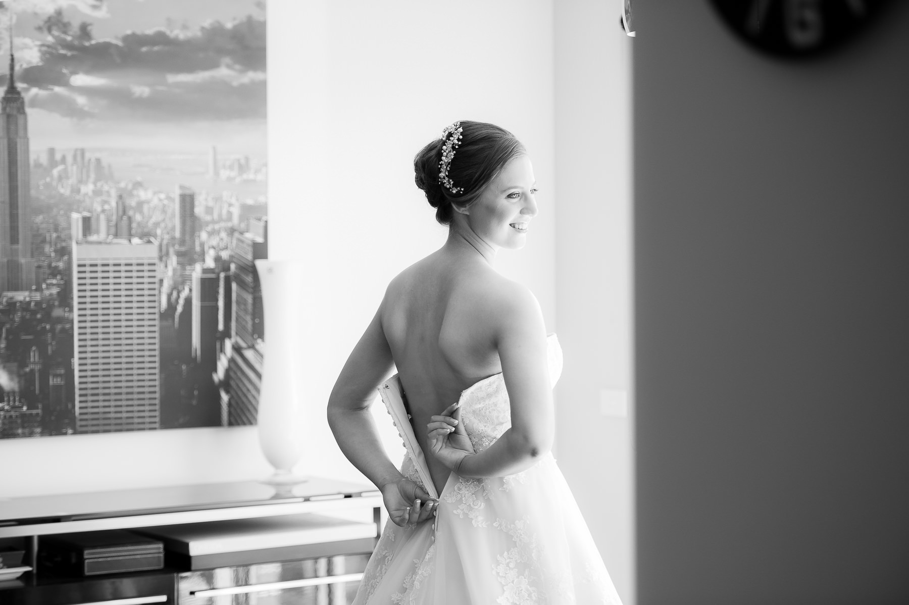 wedding at the Brighton Savoy brides dress