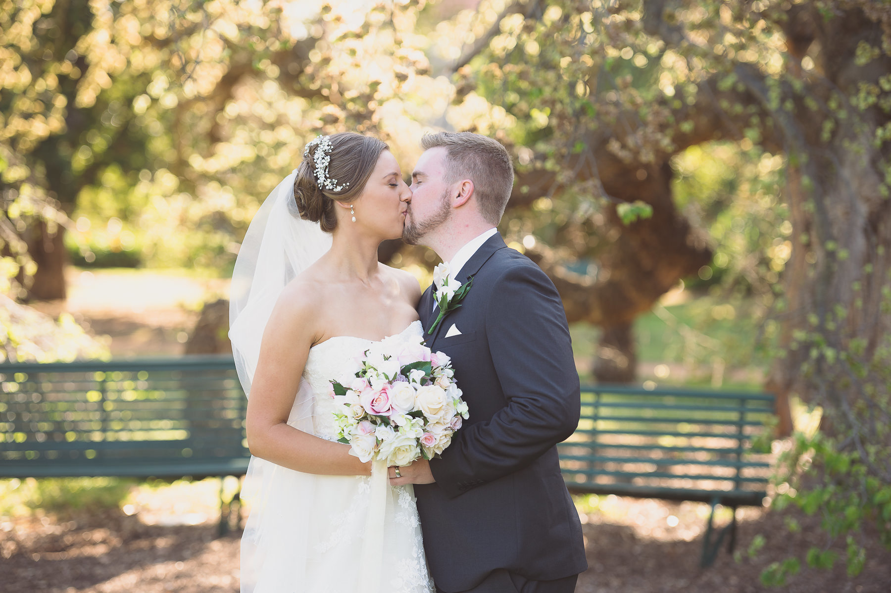 wedding kiss at the Brighton Savoy