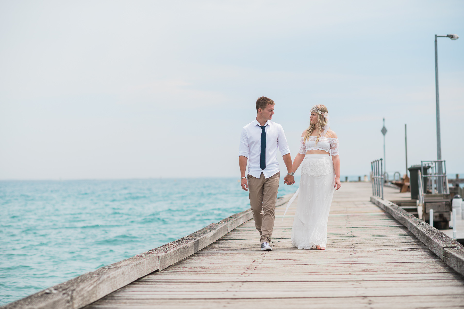 Wedding at Portsea Hotel pier