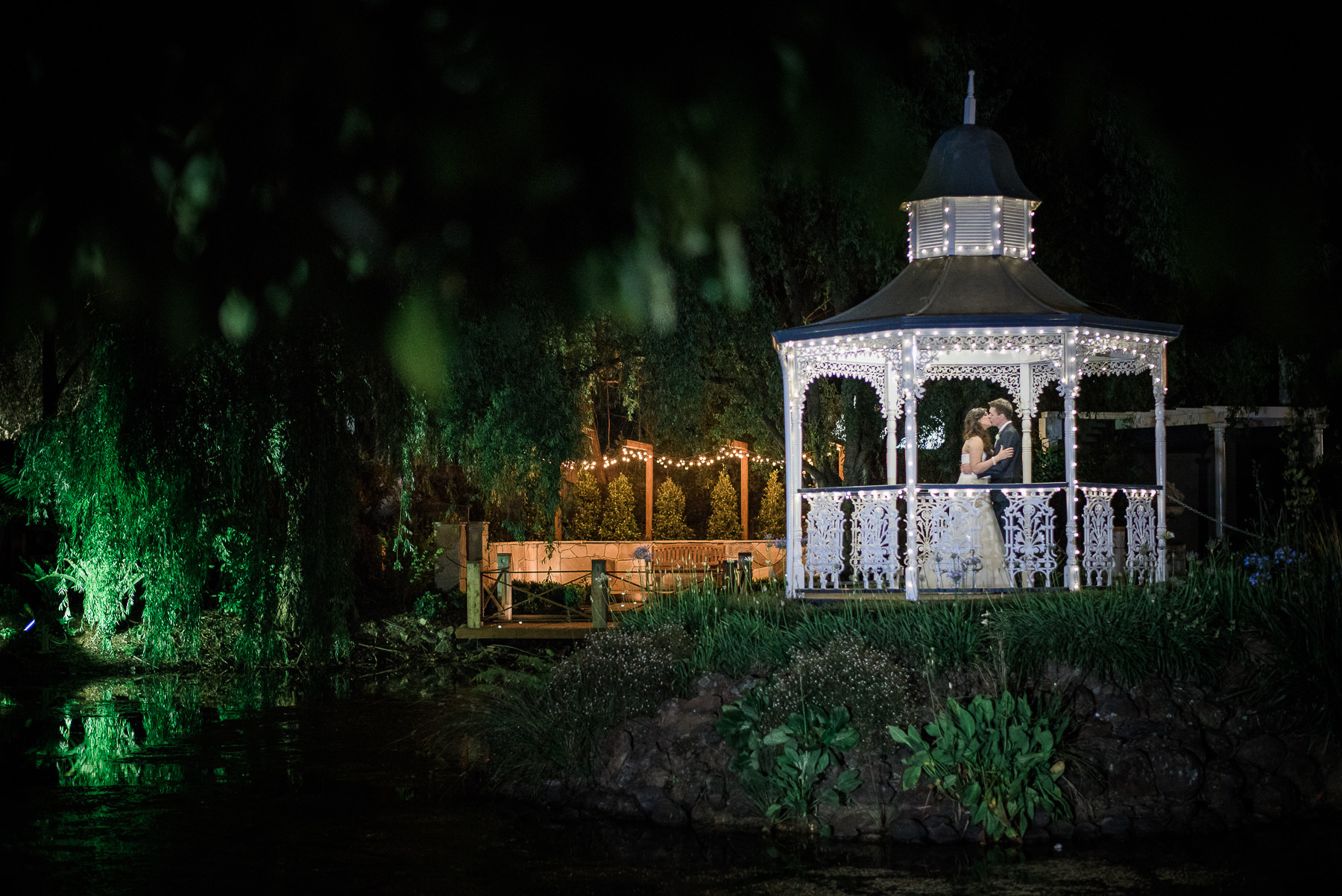 Wedding at Ballara lake night shot
