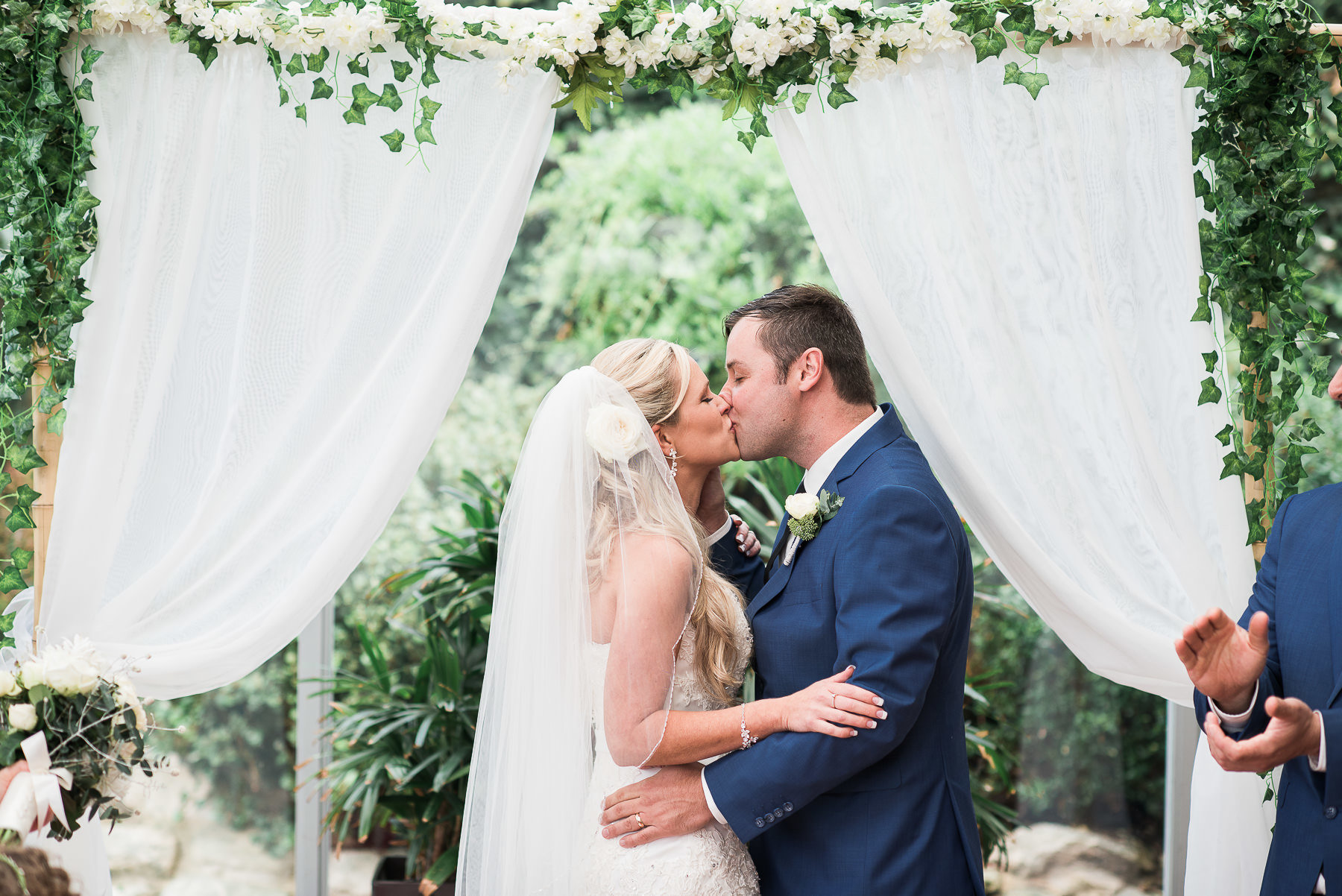 Thank you so much Wedding at the Portsea Hotel kiss