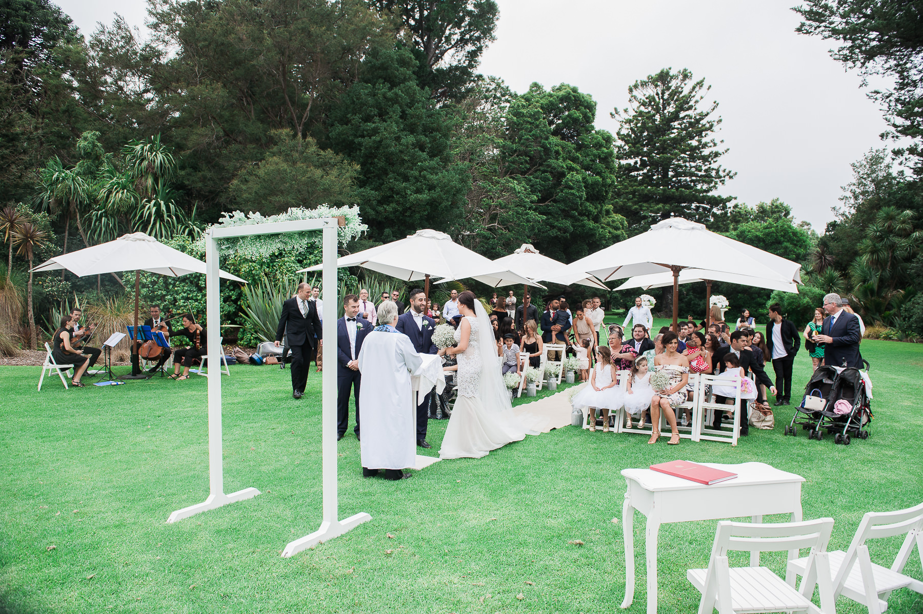 Wedding South Wharf botanical gardens