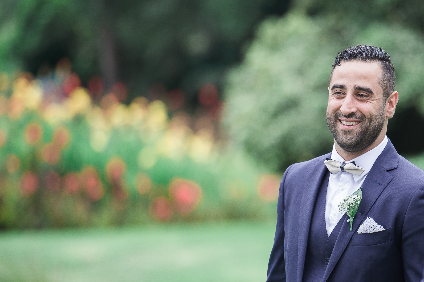 Wedding South Wharf groom