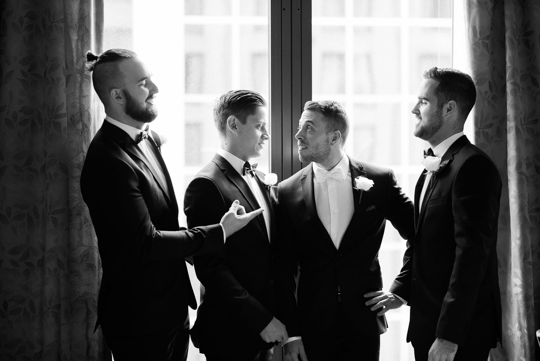 Wedding at Langham Melbourne the boys