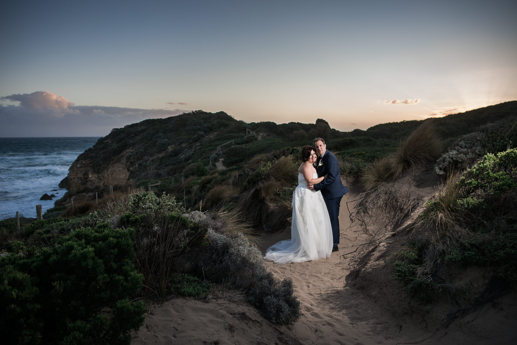 Wedding at a Private Home sunset