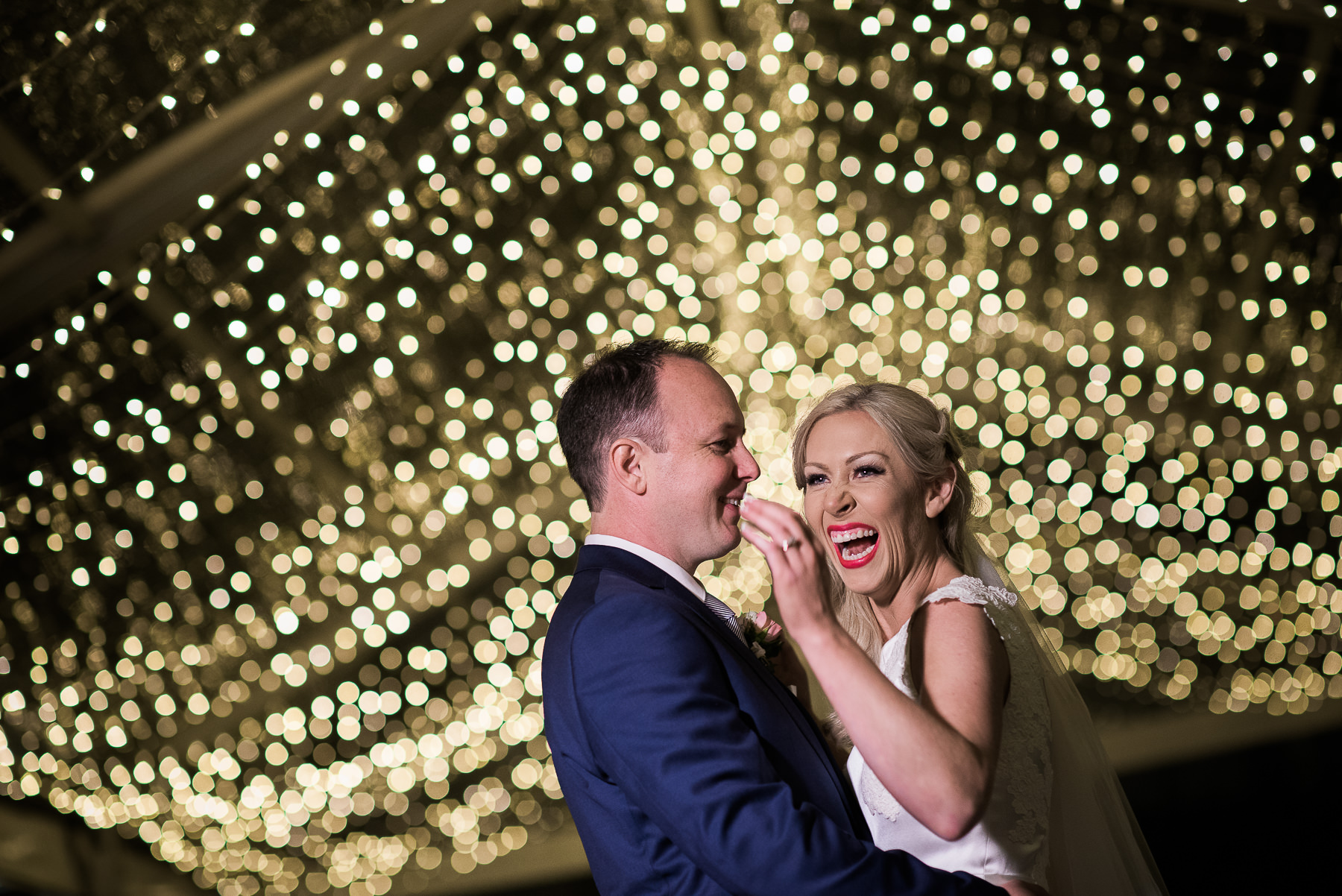 Wedding at the Abbotsford Convent lights