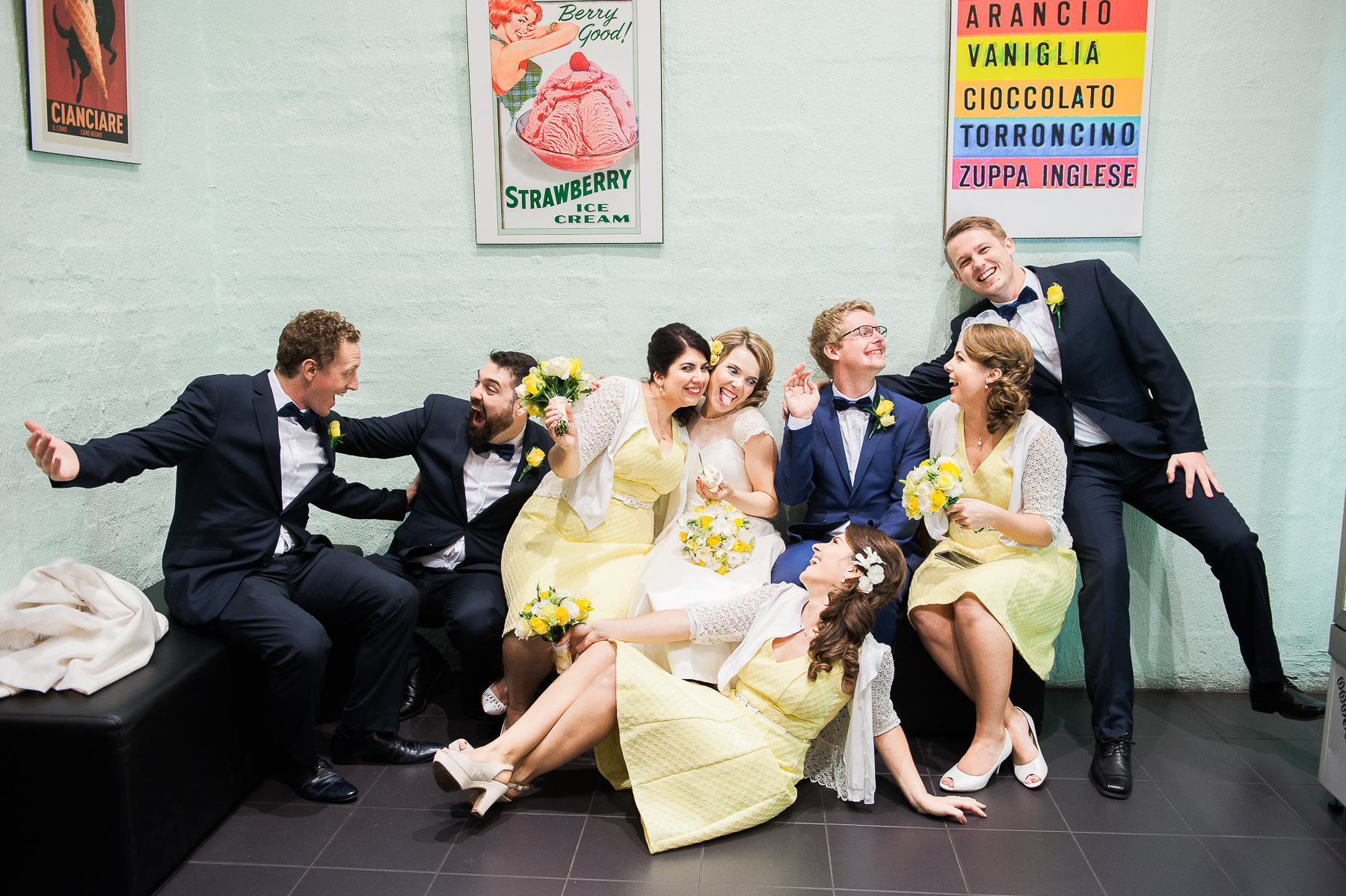 Wedding at True South Black Rock ice cream fun