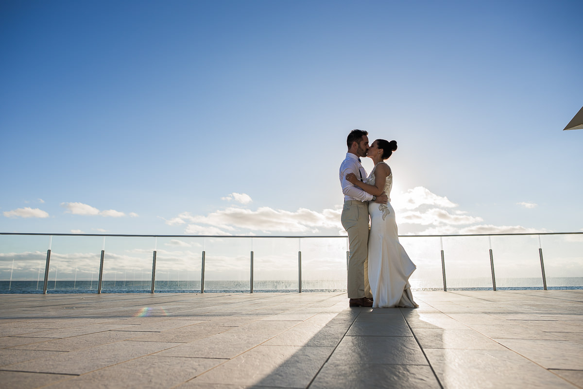 wedding Sandringham yacht club sunset