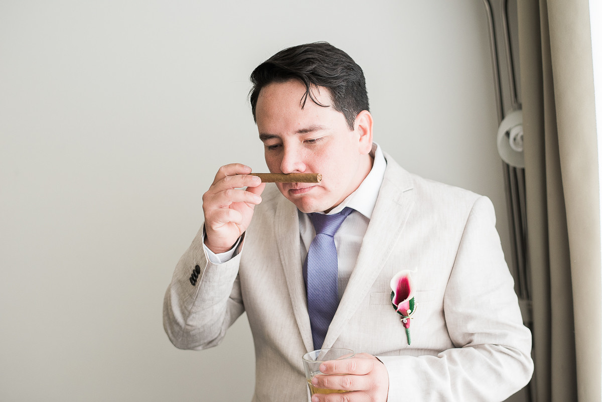 Wedding reception Brighton Savoy groom