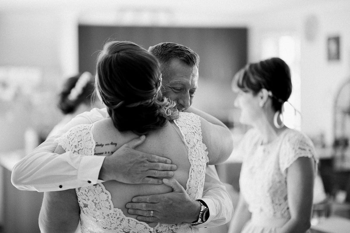 Wedding ceremony Sails on the Bay dad