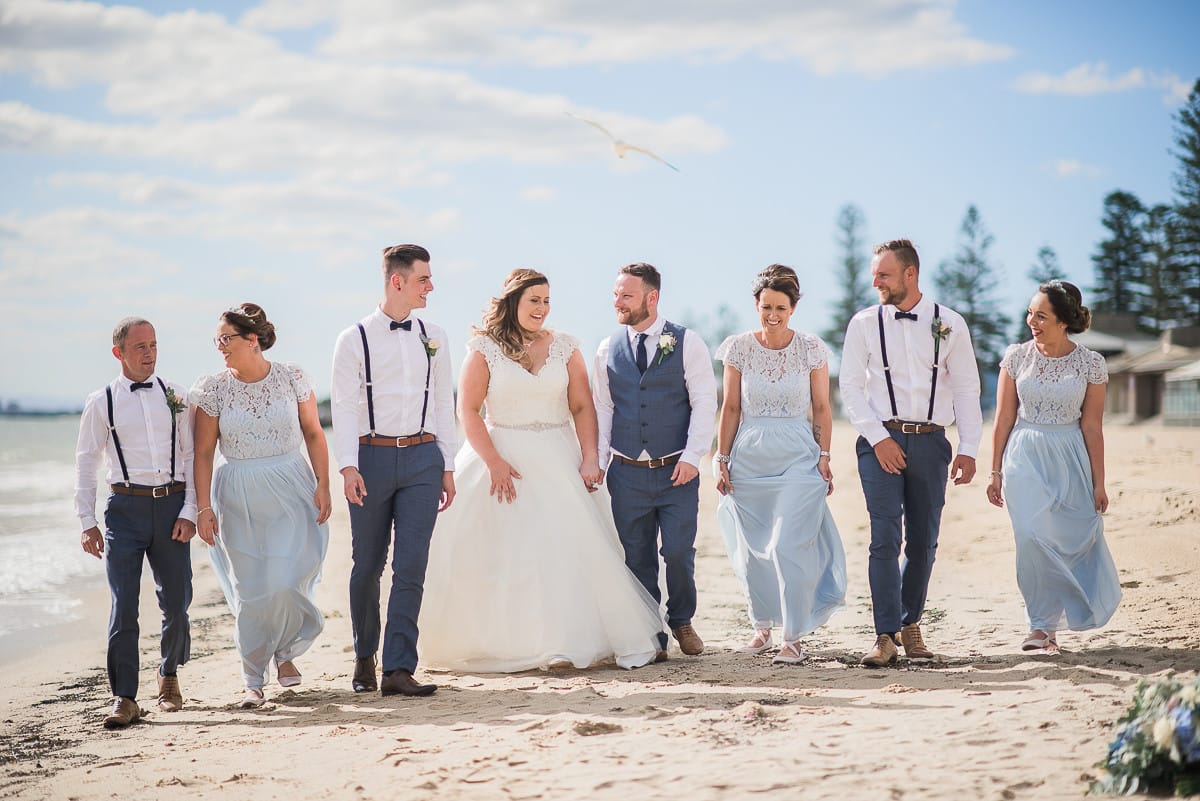Wedding ceremony Sails on the Bay beach