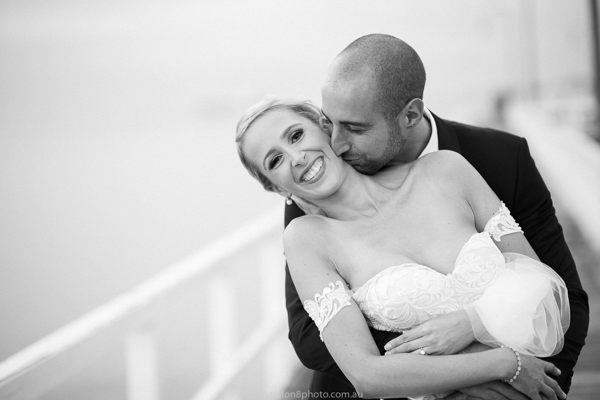 Wedding at Carousel Albert Park kiss