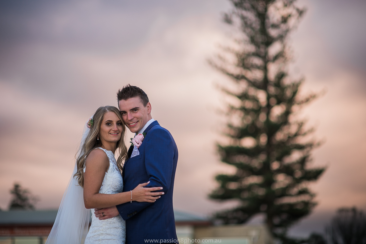 Sails on the Bay fun Wedding sunset