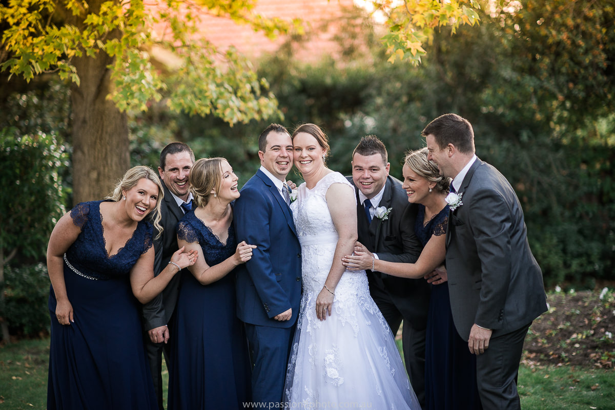 Wedding Ascot House bridal party