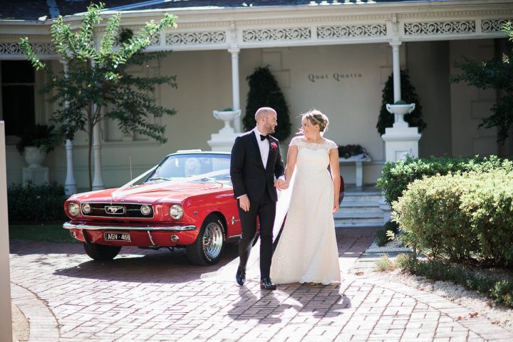 Wedding at Quat Quatta couple & mustang