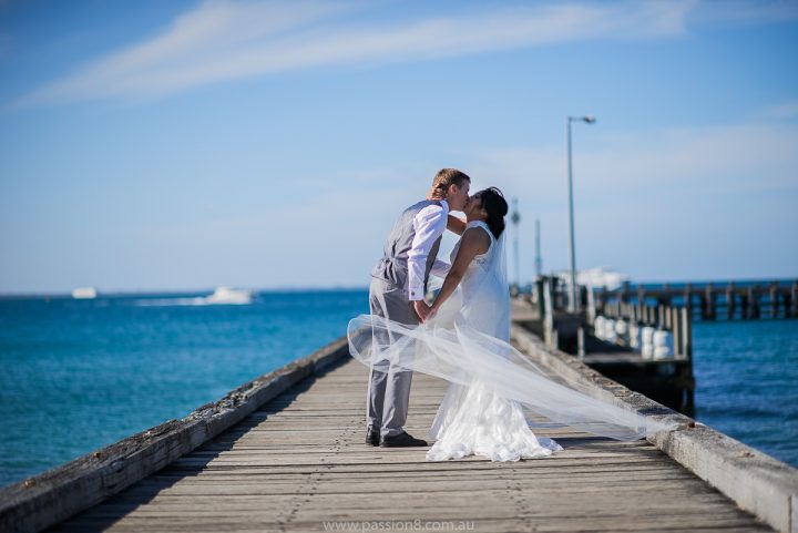 Wedding at Portsea Hotel pier